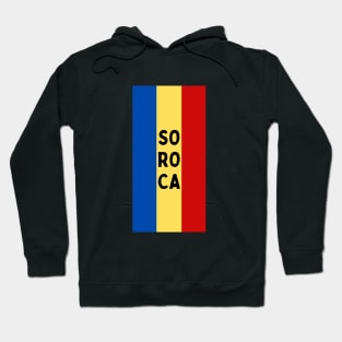 Soroca City in Moldovan Flag Colors Vertical Hoodie